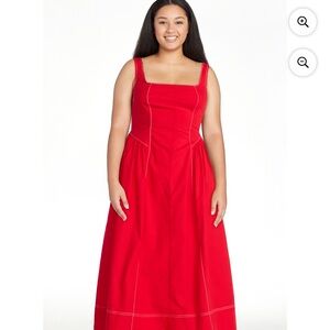 Free Assembly Red Sleeveless Dress